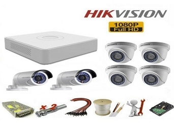 Trọn bộ 6 camera Hikvision