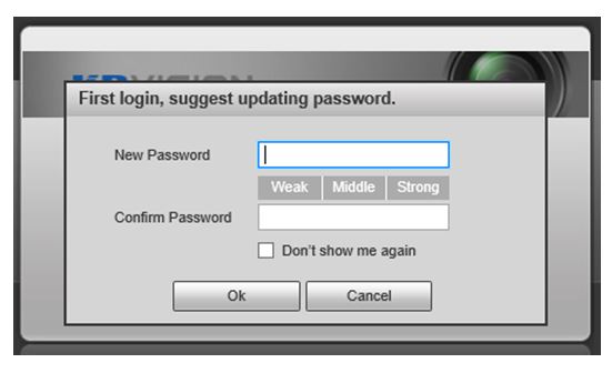 đổi password mặc định camera ip kbvision