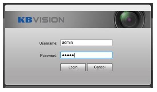 Đăng nhập vào camera IP Kbvision
