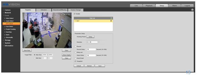 thiết lập hàng rào ảo trên camera ip kbvision