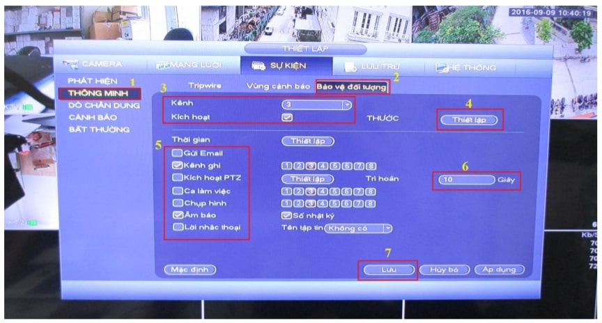 Chức năng bảo vệ đối tượng trên đầu ghi IP Dahua