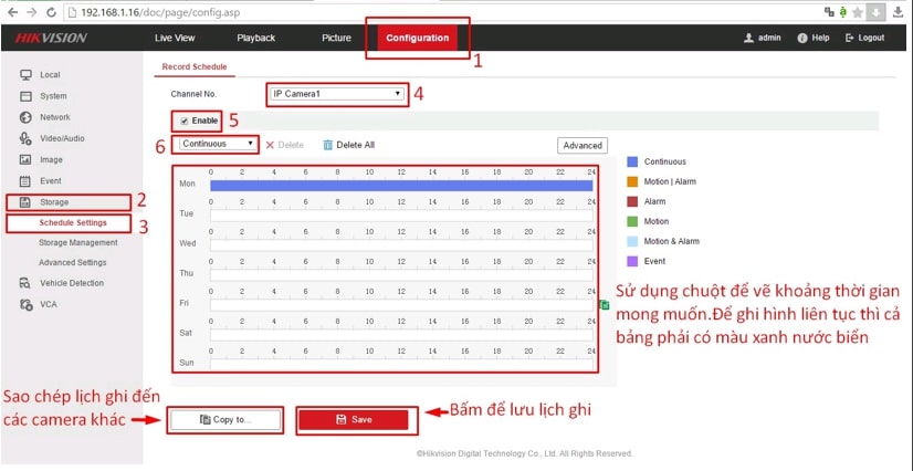 Cấu hình đầu ghi NVR Hikvision