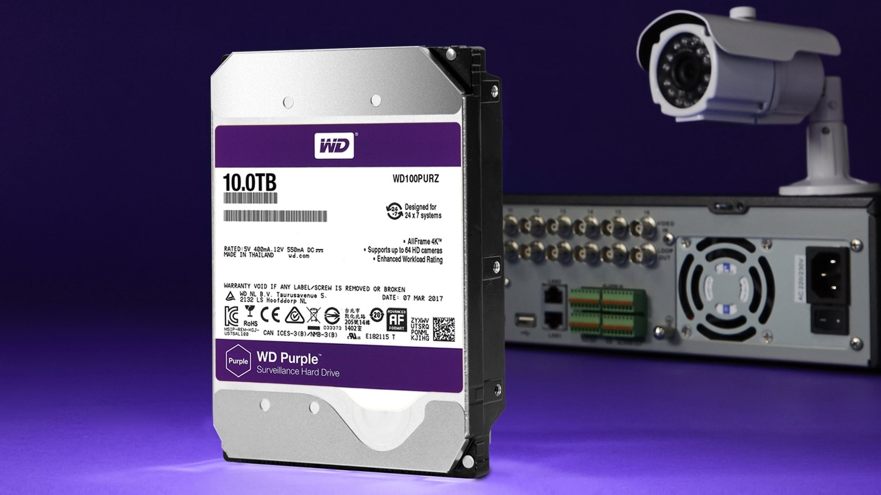 ổ cứng Western 10TB Purple WD100PURZ 