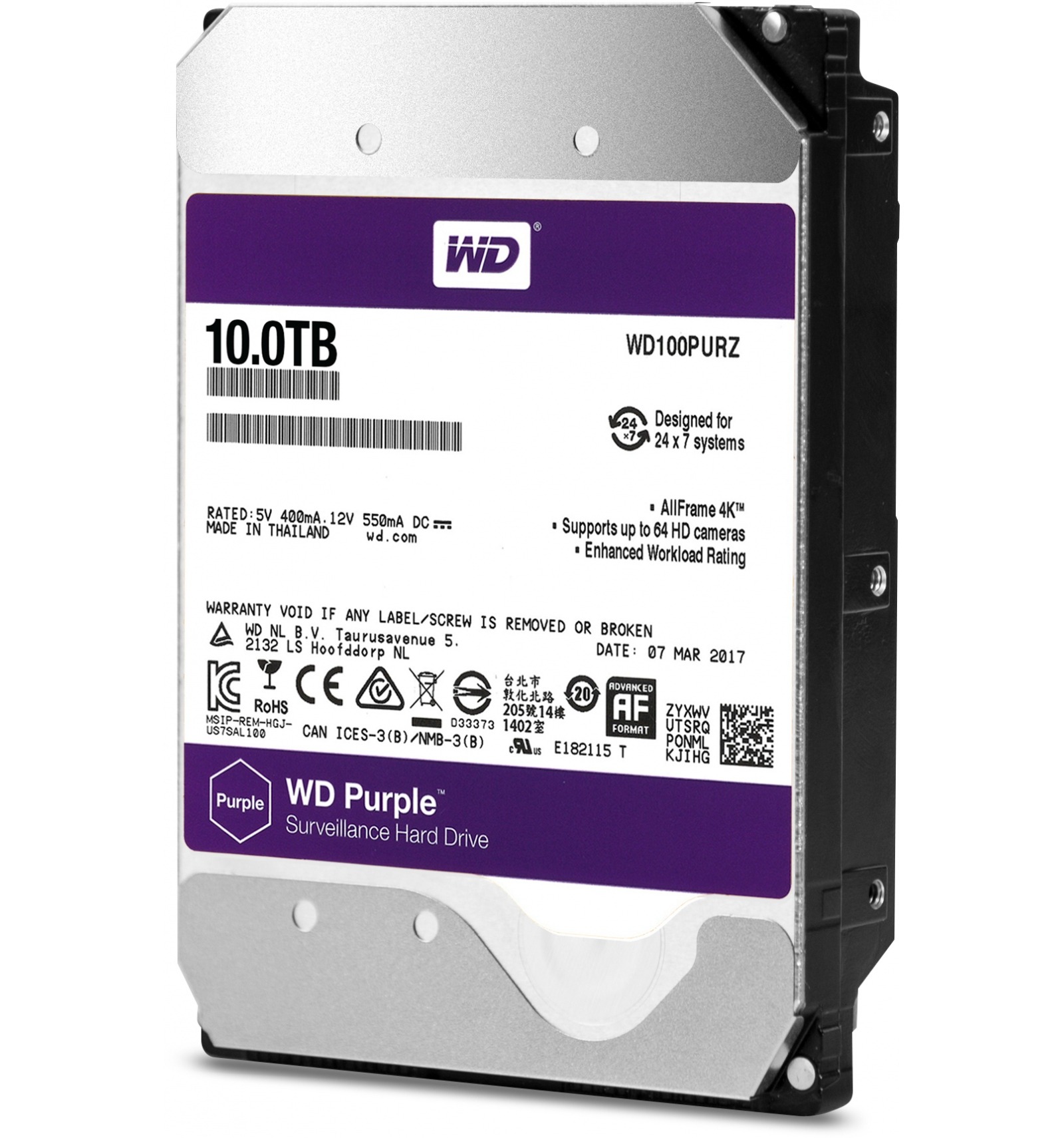 ổ cứng Western 10TB Purple WD100PURZ 
