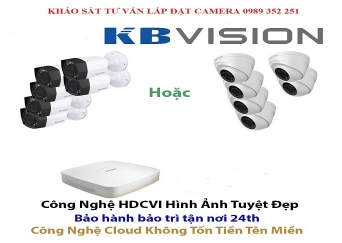 Trọn bộ 6 camera Kbvision